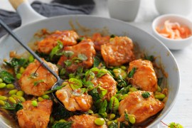 Braised Japanese Chicken with Edamame